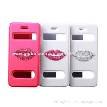 New Arial Lips Premium PU Leather Cases for iPhone Series, OEM/ODM Orders Accepted